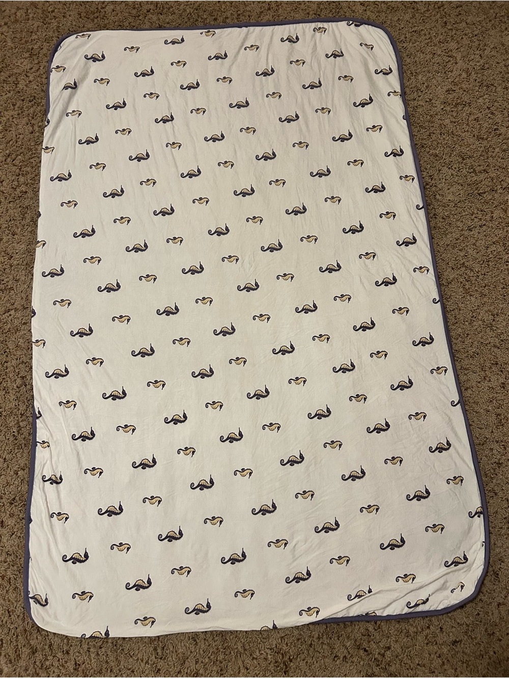 Kyte Baby Seahorse Bamboo Toddler Blanket - Picture 2 of 3